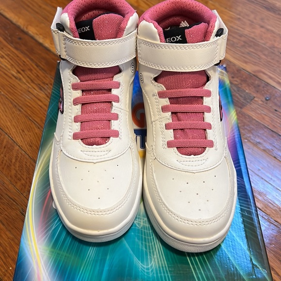 GEOX DjRock high top light up shoes girls size 2 - Picture 2 of 6